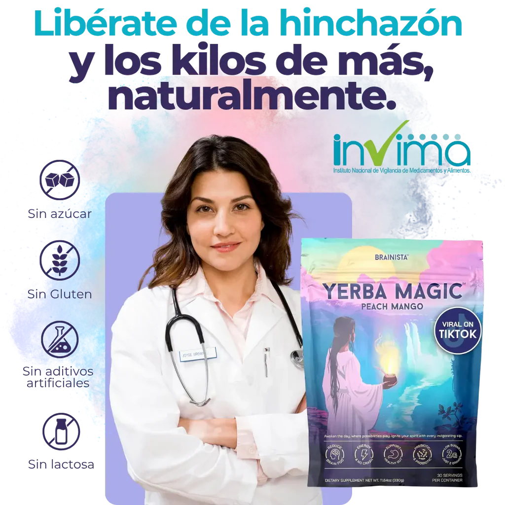 Yerba Magic  |  Té Natural en Polvo Sabor Peach Mango